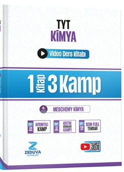 Meschemy Kimya TYT Kimya 1 Kitap 3 Kamp Video Ders Kitabı Zeduva Yayınları ürün görseli 1