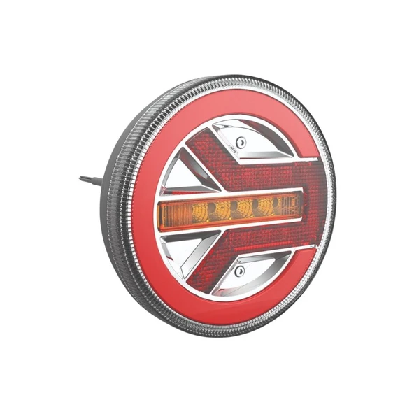 Led Yuvarlak 3 Fonksiyonlu Stop-Sinyal-Park Lambası 10-30V E9 Belgeli Sol 40100 - 2
