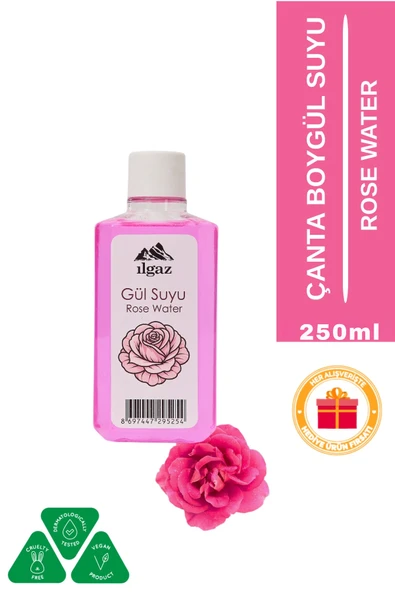 Doğal Gül Suyu Tonik Etkili, Ferahlatıcı ve Canlandırıcı Bakım Çanta Boy - 250 ml