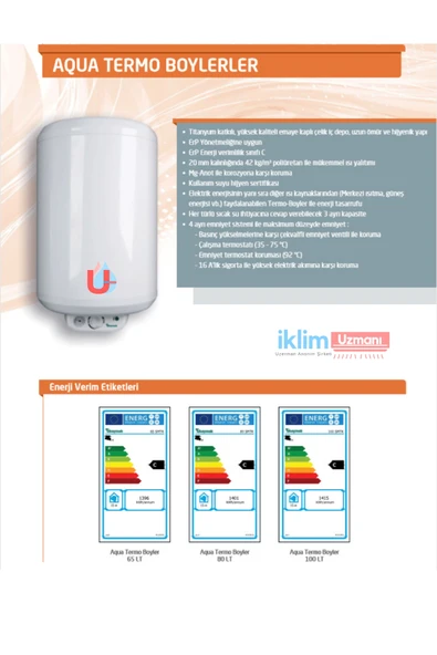 AQUA KONFOR 65 LT TERMOBOYLER - 3