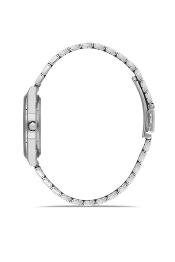 Ferro FL21591AWT-A12 Quartz Çelik Gri Turuncu Kadran 36 mm Kadın Kol Saati - 3