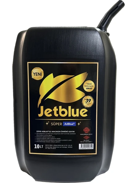 JetBlue Adblue Süper - Dizel Araçlar Için Emisyon Düşürücü Yakıt Katkısı 10 Litre Üretim Yılı 2025