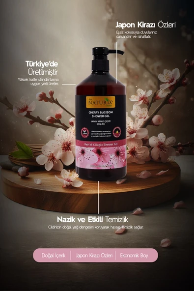 Bergamot Yasemin & Japon Kiraz Çiçeği Duş Jeli 2'li Set Nemlendirici ve Ferahlatıcı Bakım - 2x1000ml - 3
