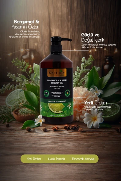 Bergamot Yasemin & Sütlü Duş Jeli 2'li Set Nemlendirici ve Ferahlatıcı Bakım - 2x1000ml - 3
