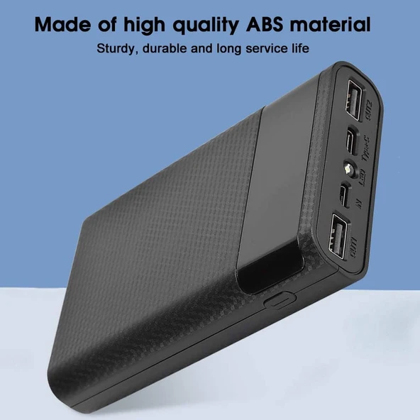 Shanrya DIY Güç Bankası, Taşınabilir Opsiyonel Renkli Mobil Güç Kutusu Güç Kutusu Kiti Hızlı Şarj Pil Kutusu, Ev Oturma Odası için (siyah, Pisa Eğik Kule Tipi) ürün görseli