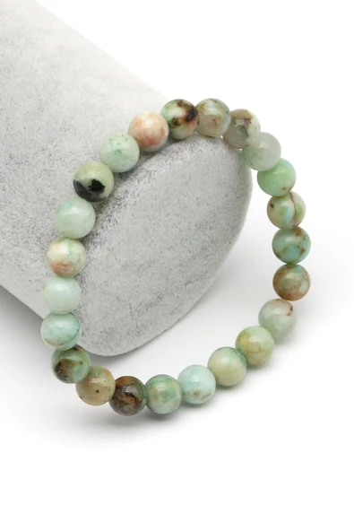 Krizokol Doğal Taş Bileklik 8 mm Küre Kesim ürün görseli