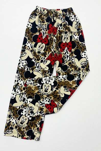 KIZ ÇOCUK ALT GENİŞ PAÇA DESENLİ B76 - Resim 6