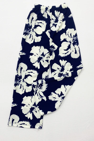 KIZ ÇOCUK ALT GENİŞ PAÇA DESENLİ B76 - Resim 3