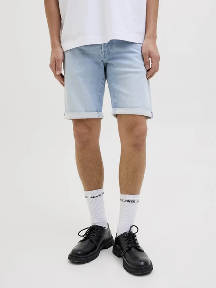 JACK JONES Erkek Likralı Kot Şort 12269609 - 3