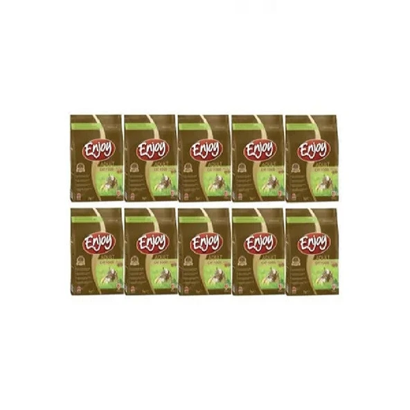 Enjoy Tavuk Etli Yetişkin Kedi Maması 1 Kg (10 Adet)