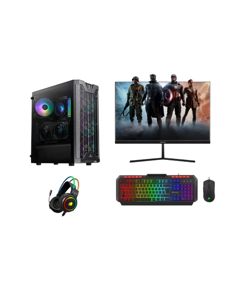 GameBooster Gb-1803 Ryzen 7 9800X3D 32Gb Ddr5 1Tb M2 Nvme 3050 Vga " 23.8 Monitör Gaming Pc