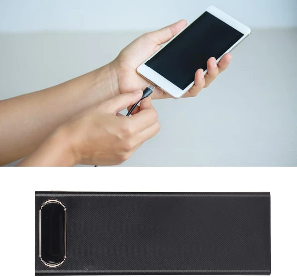 DIY Güç Bankası, Çift USB Çıkışı Geniş Uygulama Pil Şarj Cihazı Cep Telefonu için Akıllı 10W(siyah) - Resim 2