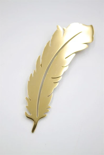 Çelik Tüy Broş - Altın - 2