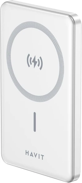 Havit 5000mAh Magsafe Manyetik Kablosuz Powerbank Ultra İnce 20W, Iphone Uyumlu (Gri) ürün görseli