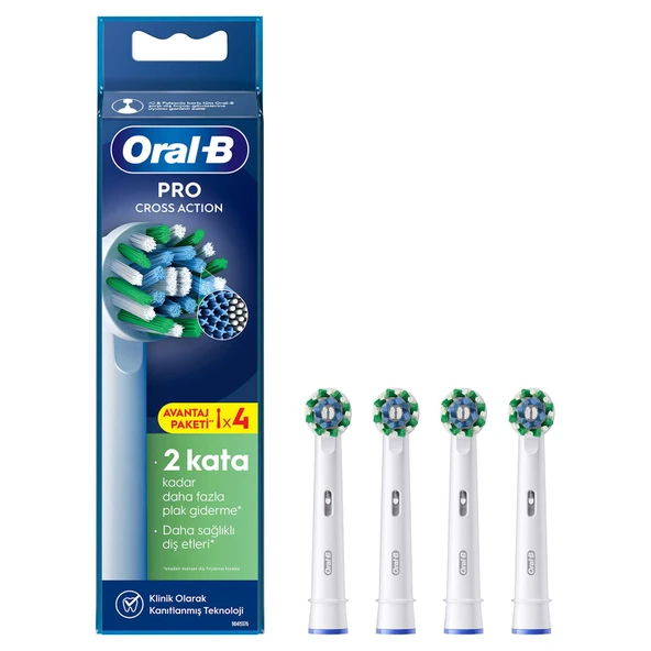 ORAL-B PRO CROSS ACTİON YEDEK 4'LÜ BEYAZ