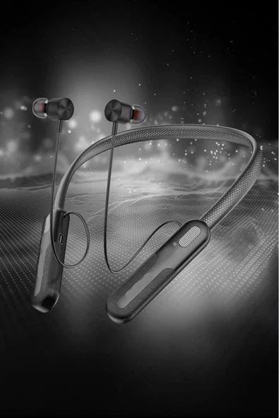 200 Saat Uzun Kullanım Süresi Sporcu Bluetooth Kulaklık Boyun Bantlı Ense Tipi Mıknatslı Uç Kablosuz 5.3 - 3