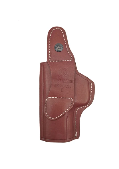 CZ Shadow 2 Compact Uyumlu Kemer İçi Mandallı Kahverengi Gerçek Deri Silah Kılıfı