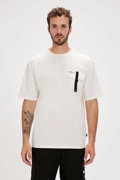 Bad Bear Clifford 24.01.07.022B Beyaz Erkek T-shirt - 1