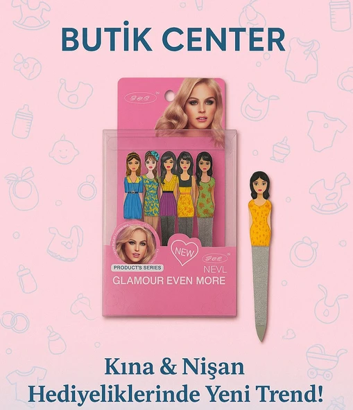 BUTİK CENTER KADIN FİGÜRLÜ SÜS TIRNAK TÖRPÜSÜ 12 ADET KINA DÜĞÜN NİŞAN HEDİYELİK