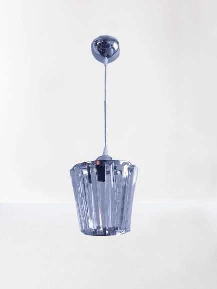 DMR Kristal Taşlı Konik KROM Küçük Yuvarlak E-27 Duylu