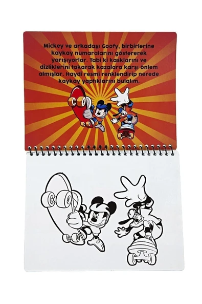 Mickey Mouse Lisanslı Sihirli Boyama Kitabı Özel Su Kalemi İle - 3