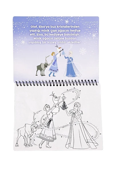 Frozen Elsa Anna Karlar Ülkesi Sihirli Boyama Kitabı Özel Sihirli Su Kalemi Ile - 3