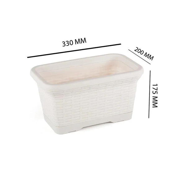 Omnipazar SO-HB01A Askılı Hasır Desen Balkon Saksı 6.5 Litre No 1 - 7