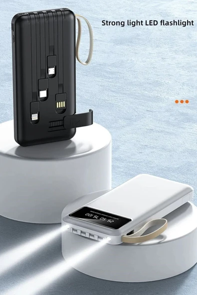 Digital Göstergeli 4 Çıkışlı Fenerli Standli 20.000 Mah Powerbank - 7