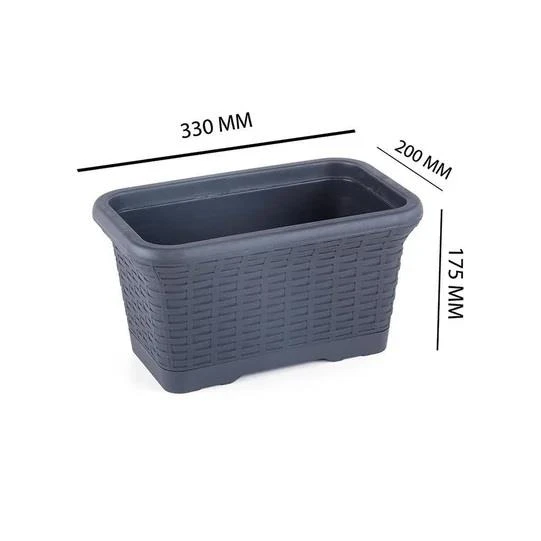 Omnipazar SO-HB01A Askılı Hasır Desen Balkon Saksı 6.5 Litre No 1 - 11