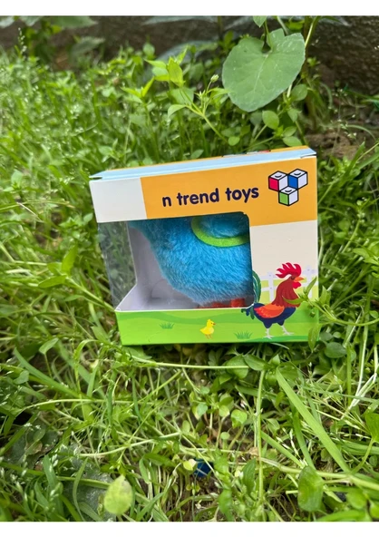 Mavi Civciv Oyuncak Koşan Civciv Bebek Mini Kurmalı Peluş Civciv - 5