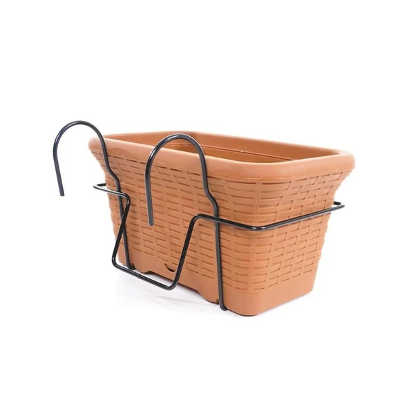 Omnipazar SO-HB01A Askılı Hasır Desen Balkon Saksı 6.5 Litre No 1 - 2