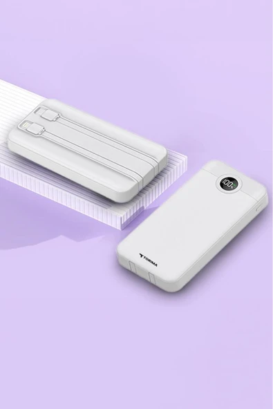 20000mAh 2 Çıkışlı Taşınabilir PD 22.5W Hızlı Şarj Dijital Göstergeli Powerbank - 3