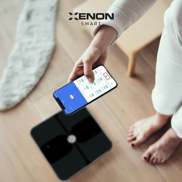 Xenon Smart Yeni Nesil Dijital Mobil Uygulama Denetimli Akıllı Tartı, Yağ, Kemik, Kas Kütlesi Ölçen, Vücut Veri Analizi için Beyaz Bluetooth Baskül (180 kg kapasite) X8701_M1 - 2