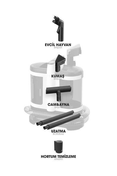 Pirantech V22C Koltuk ve Halı Yıkama Makinesi - Cam Temizleme Makinesi - Evcil Hayvan Temizleme Makinesi - 2
