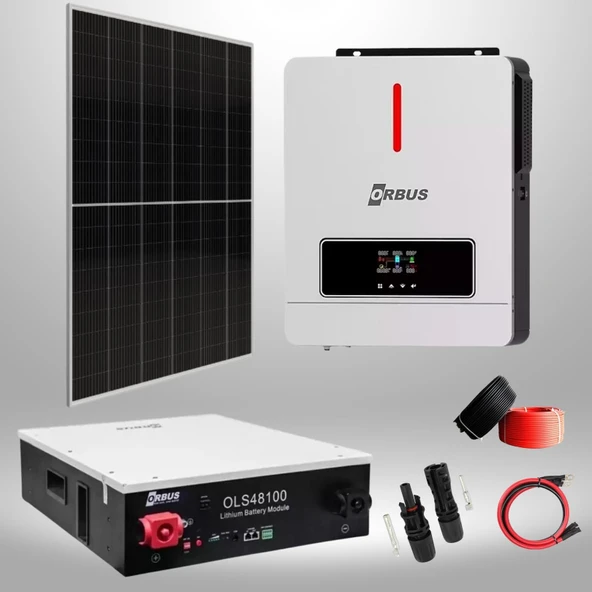 Kamusolar 6.2 kW Lityum Akülü Hazır Solar Enerji Paketi