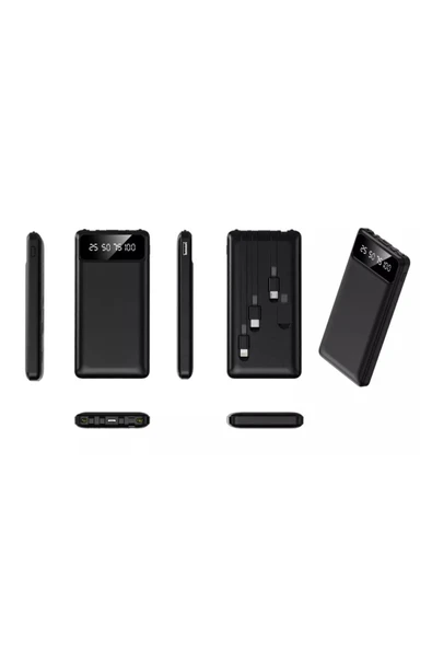 4 Çıkışlı Digital Göstergeli Fenerli 10.000 Mah Powerbank - 8