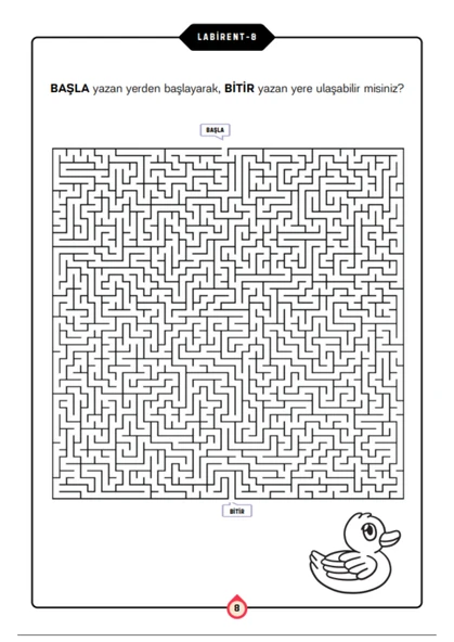 Gençler ve Yetişkinler İçin Labirent Bulmaca Kitabı (100 Labirent Cevaplarıyla) - 2
