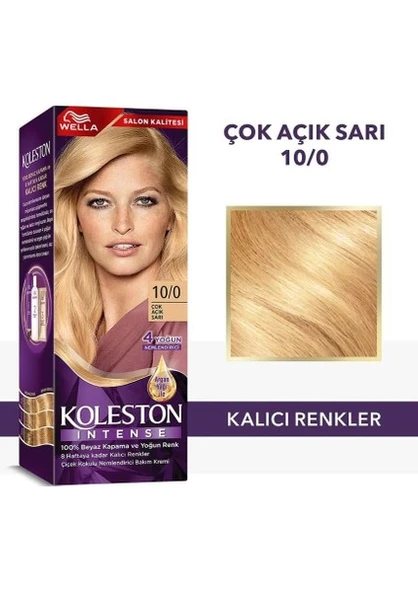 Wella Koleston Intense 10/0 Çok Açık Sarı - 1