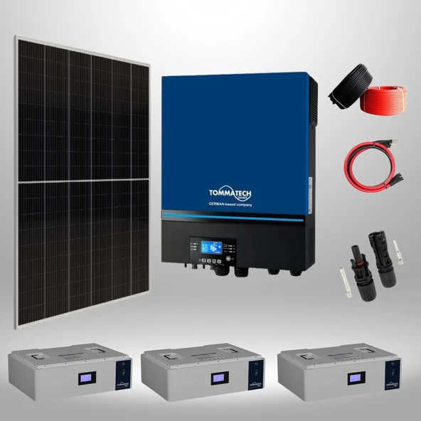 Kamusolar 15 kW Lityum Akülü Hazır Solar Enerji Paketi