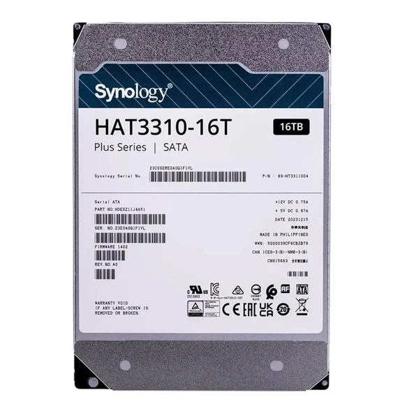 Synology HAT3310-16T 16TB 5400RPM NAS HDD