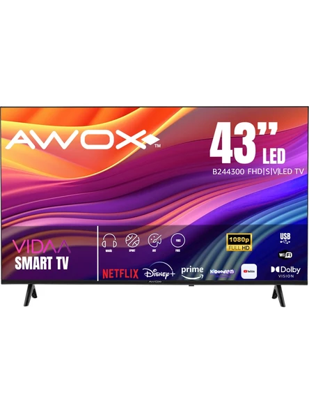 Awox B244300FH Full HD 43" 109 Ekran Uydu Alıcılı Smart LED TV
