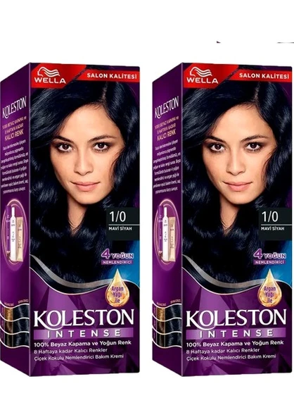 Wella Koleston Intense Saç Boyası 1/0 Mavi Siyah 2x - 1