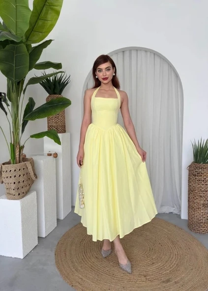 Fedra Midi Elbise - 4