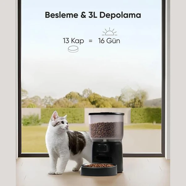 Şımart Akıllı Kedi Köpek Mama Kabı 3Lt - 2