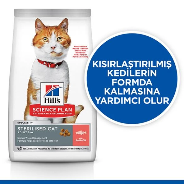 Hills Somonlu Kısırlaştırılmış Kedi Maması 8+2Kg Bonus Paket - 3