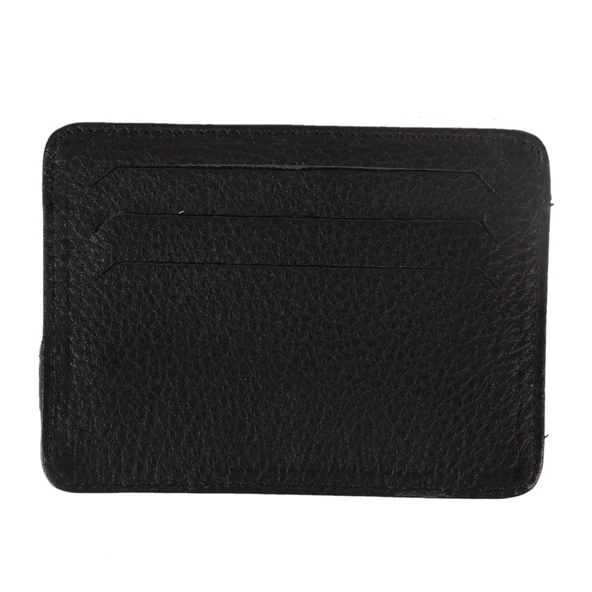 DERİ OAVAL KARTLIK YANDAN GEÇME SİYAH - 3