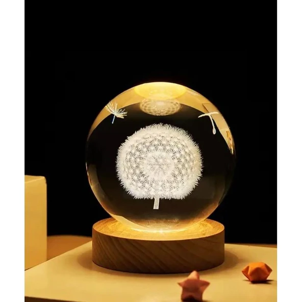 Karahindiba Renk Değiştiren Işıklı Cam Küre 6cm - 2