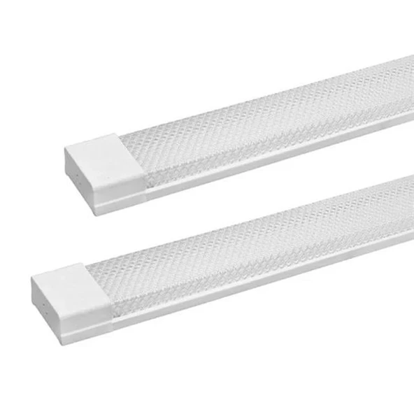 Zmr 80w 120 Cm Kristal Beyaz Led Bant Armatür 6500k 2'li Paket