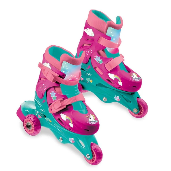 Unicorn Desenli Inline 3 Tekerlekli Paten - 1