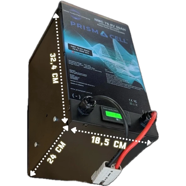 Prismacell 72 V Volt 50ah 50 Amper Lityum NMC Akü Elektrikli Araba Yuki Amy Motor Bataryası (Tak Kullan)